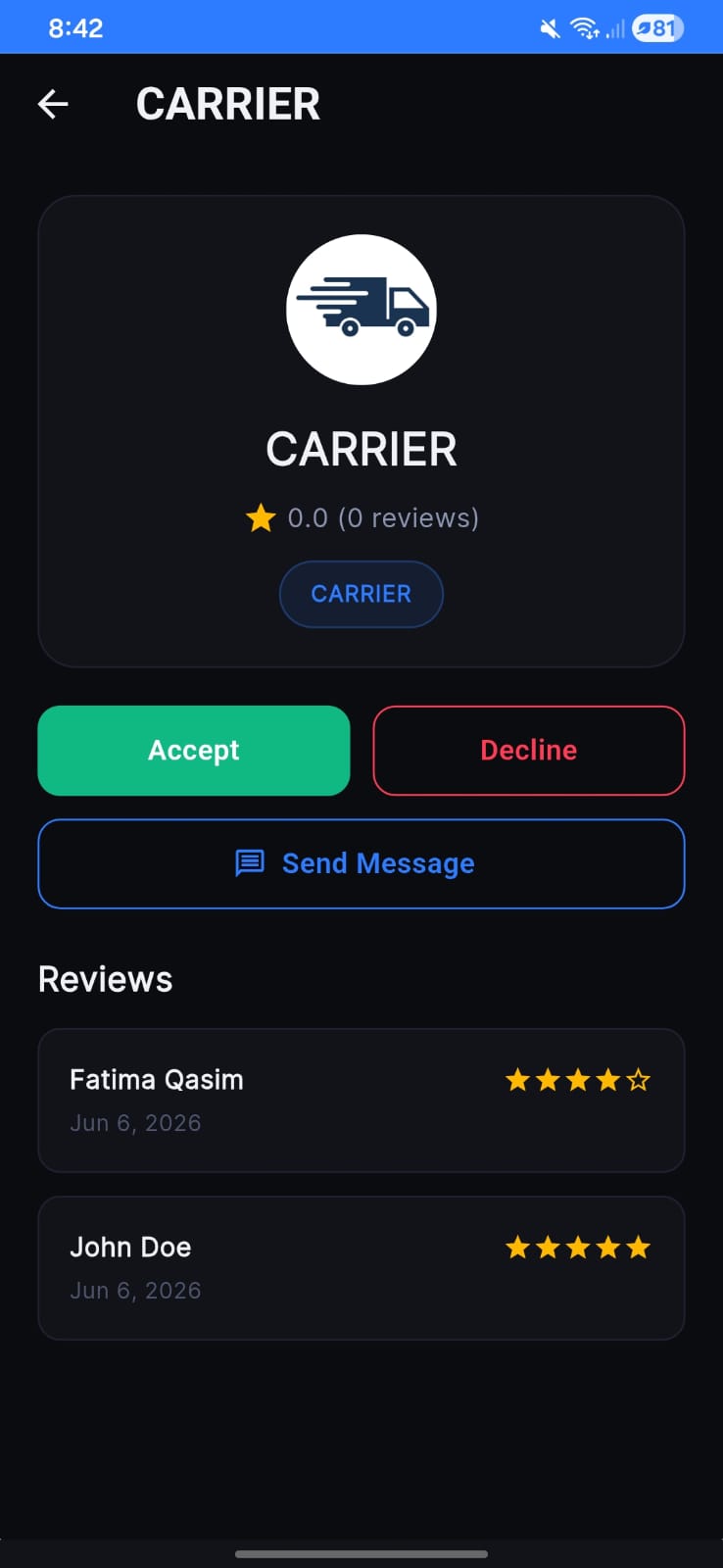 Connection Requests